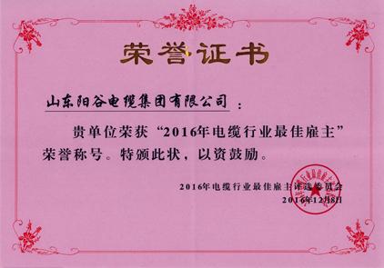 電纜行業(yè)最佳雇主